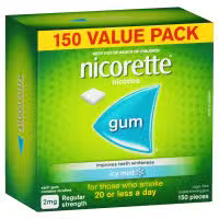 Nicorette Gum Icy Mint 2mg 150 Pieces Value Pack